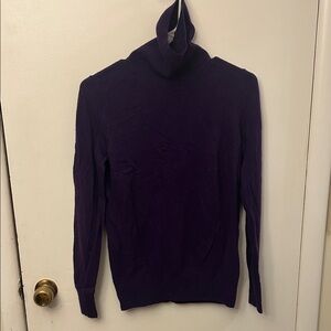 J Crew Purple Turtleneck Sweater Large